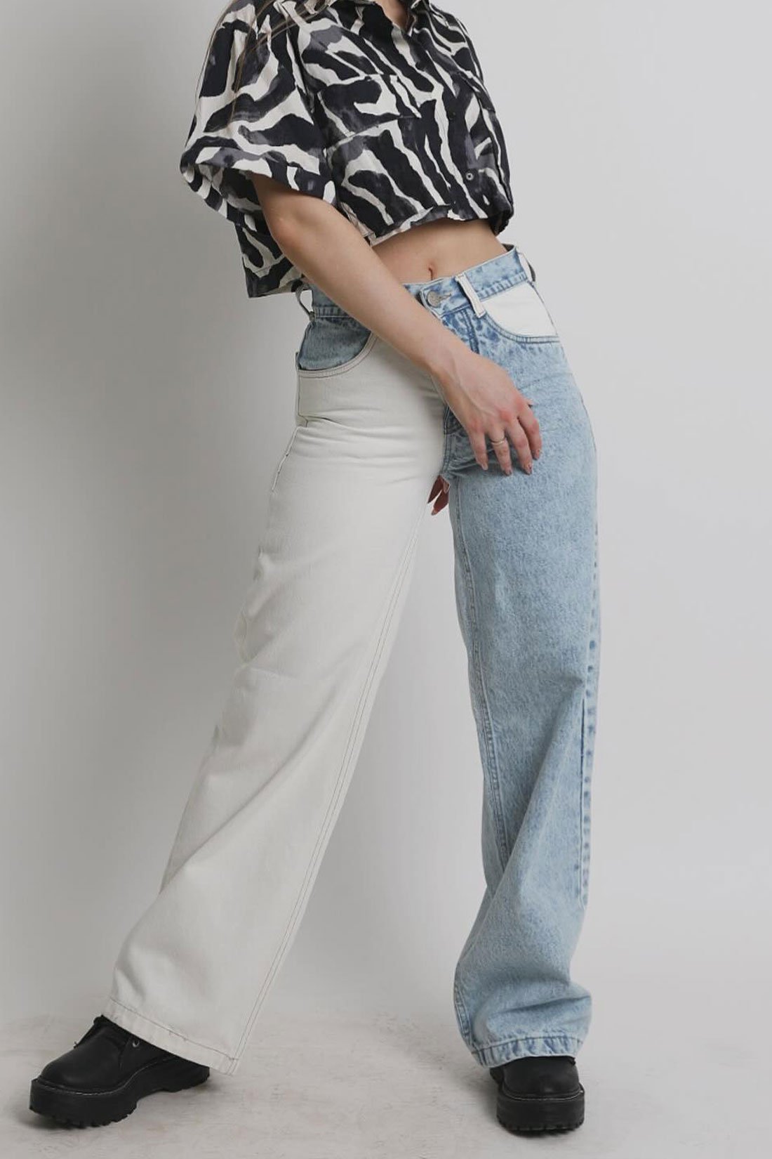 PANTALON DAMA BICOLOR