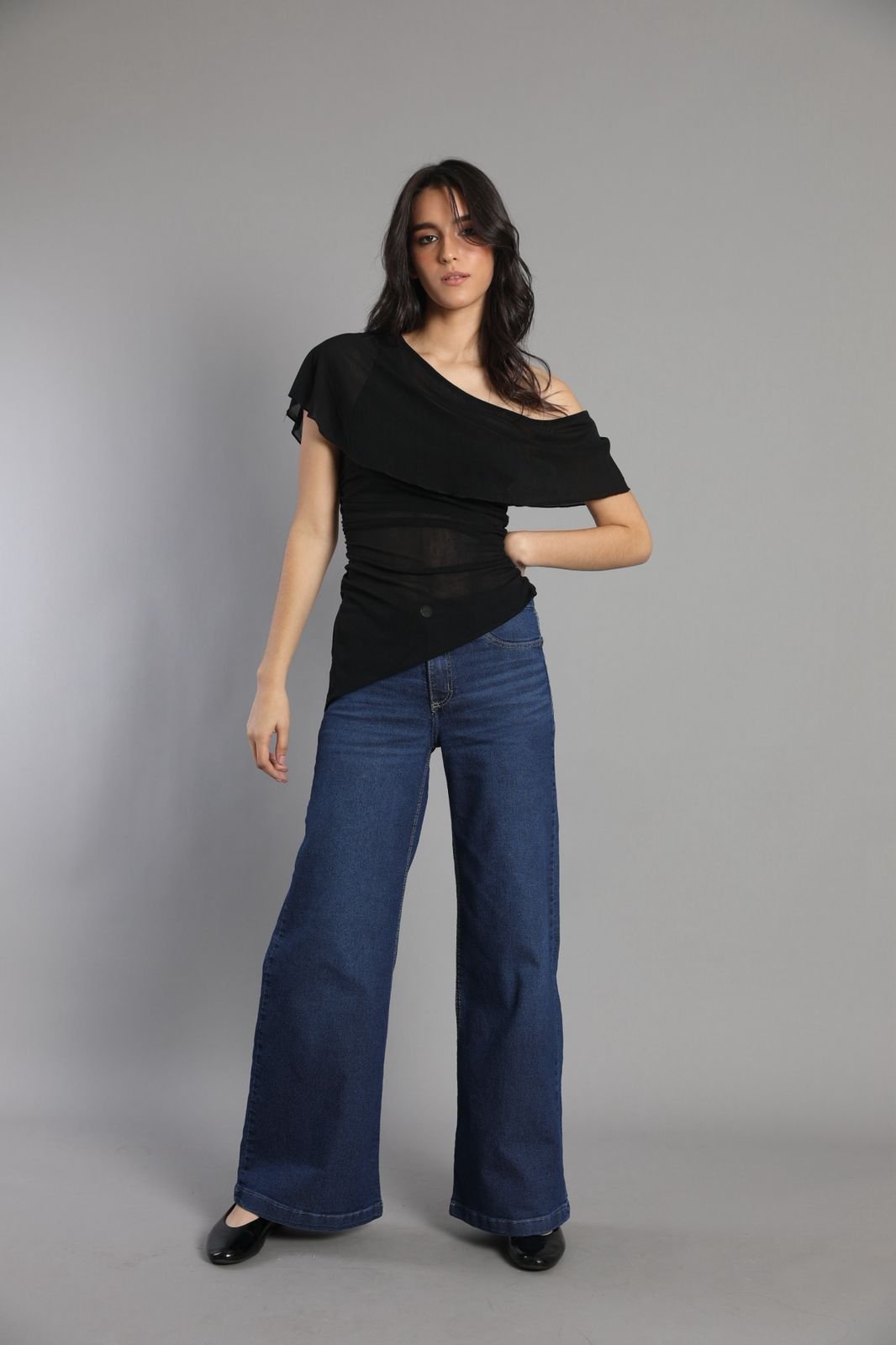 PANTALON WIDE LEG ELASTIZADO